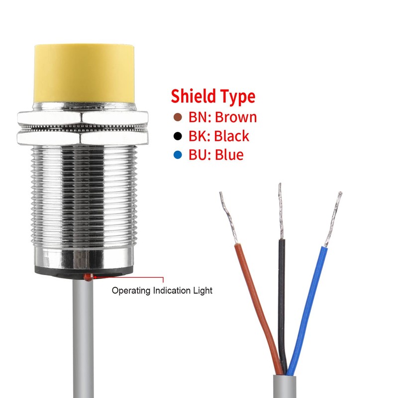 Heschen Inductive Proximity Switch 30mm HS-M30-Ni30-AP6 Non-Embedded Cylindrical Type DC