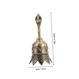 Zerodeko Manual Hand Cranked Bell Vintage Decorative Metal Bell for Classroom Restaurant and Elderly Care Crisp Sound Sturdy Quality Construction for Attention Grabbing Service