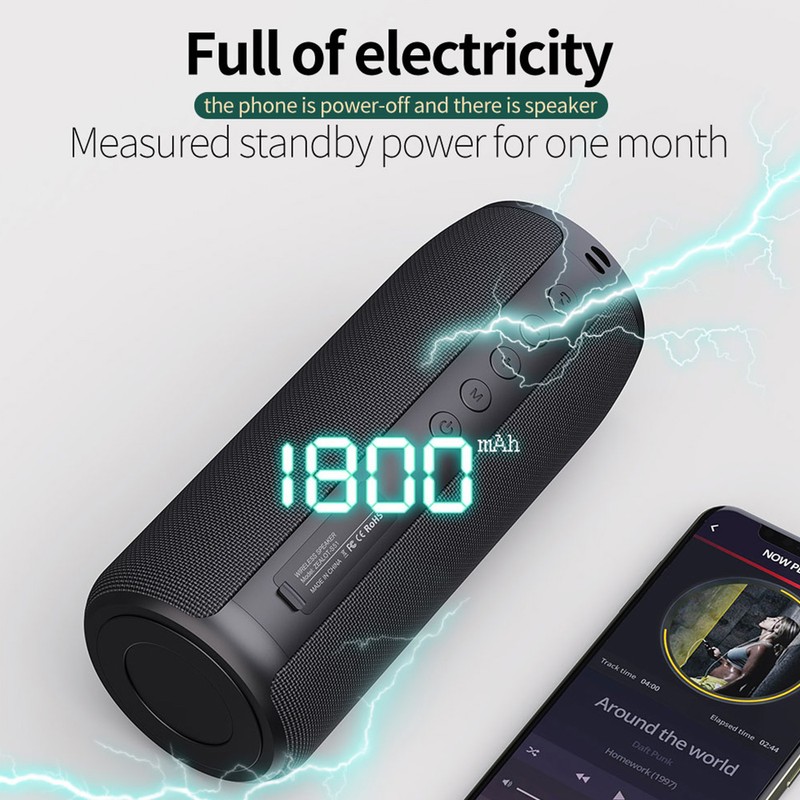 ZEALOT S51 Red Portable Bluetooth Speaker Outdoor 10W TWS Connection