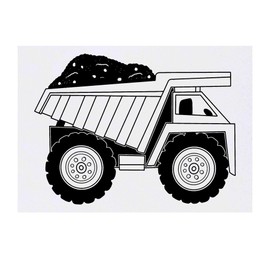 Azeeda 'Bagger-LKW' Temporäres Tattoo - Hautfreundlicher & Ungiftiger Abziehbild · Wasserfest (TO00084135)