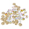 Healeved 50pcs Hexagon Nail Rhinestones for Nail Art Charms Creative