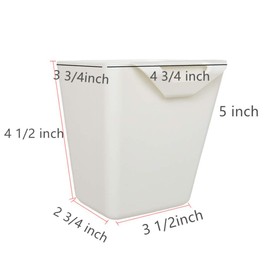 4 Pack Black Hanging Cup Holder for Rolling Cart Accessories,Hanging Bins for Utility Carts,Storage Bucket Hanging Container Hanging Bucket or Make Up Pencil Holder for Home,Kitchen Organizer Decor