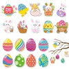 Geepen Easter Decorations 18PCS Hanging Easter Eggs Easter Bunny Hanging