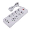 8 Way Power Strip USB C European Socket Desk Wall