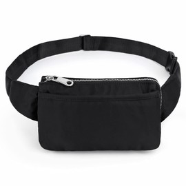 Bum Bag for Women Mother Mum Fashion Waist Pack Waterproof Nylon Fanny Belt Adjustable Strap by UTO Black