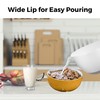 HOMESHOPA Plastic Mixing Bowl, Non-Slip Rubber Base & Easy Pouring