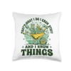 Gardener Wheelbarrow Gardening Lover Design Throw Pillow