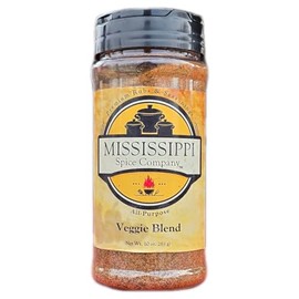 Mississippi Spice Company Premium Rubs & Seasonings, Veggie Blend, All-Purpose, 10 oz