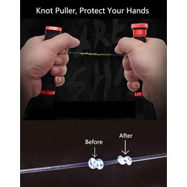 GaiRen Fishing FG GT Knot Puller Tool, Fishing Knot Tying Tool for Saltwater Freshwater 4-1/2 Inch (Red)