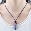 KYEYGWO Amerthyst Healing Crystal Point Pendant Necklace for Men Women
