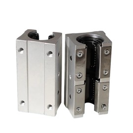 Coavoo SBR16LUU 16 mm Linear Ball Bearing Slide Block Open Sliding Block Bearing Blocks for SBR16 Linear Motion Shaft Guides Slide Rails as CNC Router Parts Pack of 2