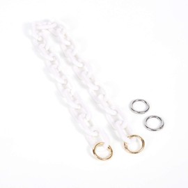 Xiazw 58 cm Adjustable Acrylic Chain Bag Chain Purse Strap Shoulder Strap Bag Strap Replacement Decoration for Bags Handbags (Transparent)