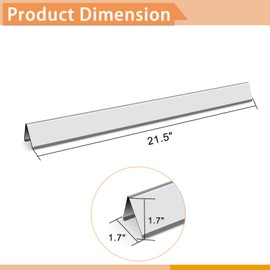 Zemibi 21.5" Flavorizer Bars Replacement for Weber 7534, Weber Spirit 200 Series E-200 S-200 E-210 S-210 with Side-Controls, Spirit 500, Genesis Silver A, Stainless Steel Flavor Bars, 5 Pack