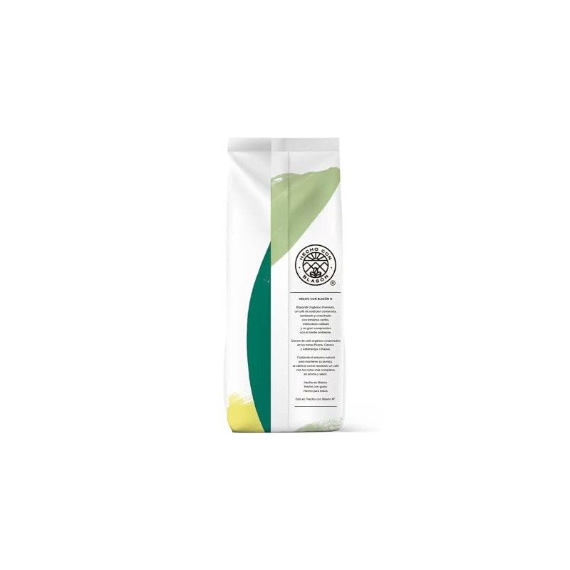 Blasón Café En Grano Orgánico Premium y Tostado 1 Kg