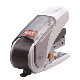 Max HD-10NLK/W Sakuri Stapler, 20 Sheets, Holds 100 Spare Needles, White