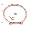 LEGENTLISUR Dainty Rose Gold Bangle Bracelets for Women Fashion Paper