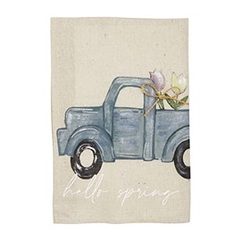 Mud Pie Painted Easter Towel, Truck, 14" x 21"