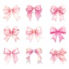Pack of 18 Streamers Pink, Hanging Swirl Decorations with Pink