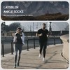 Laysblen Mens Ankle Athletic Socks Moisture Wicking Cotton Cushion Low
