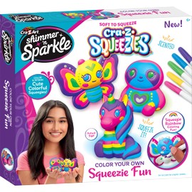 Shimmer ‘n Sparkle CRA-Z-Squeezies Color Your Own Squeezie Fun – 3 Count Butterfly, Unicorn and Owl Arts and Crafts Activity for Ages 6 and Up