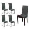 BEAUTEX Set of 4 Jersey Chair Covers, Elastic Stretch Covers,