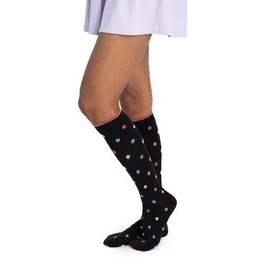 MUK LUKS Women's 6 Pack Nylon Compression Knee-High Socks, Multi, One Size Wide