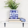 Creative Co-Op Decorative Square Ceramic Ginger Jar with Lid for