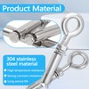 SNOMEL 5 Pack Expansion Concrete Wall Anchors Eye Bolts Screw,