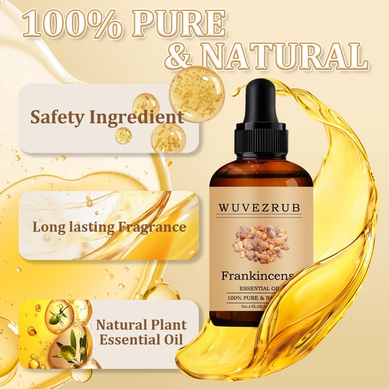 Wuvezrub Frankincense Essential Oil 120ML - 100% Pure and Natural