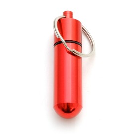 Ganzoo Mini Capsule/Pill Box/Pill Box Keychain/Aluminium Box Red