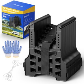 RISTOW RV Sewer Hose Support 10 Feet, 𝐇𝐞𝐢𝐠𝐡𝐭-𝐀𝐝𝐣𝐮𝐬𝐭𝐚𝐛𝐥𝐞 ABS Sewer Hose Support for RV Camper, Easy to Set Up Quick Setup and Collaps Protects and Supports the RV Sewer Hose