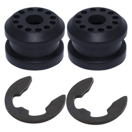 2PCS Transfer Case Shifter Linkage Control Lever Bushing Grommet Kit for Dodge Ram 1500 2500 3500 4x4 (2002-2010) - Includes E Clips (Part# 68078974AA, 68078975AA)