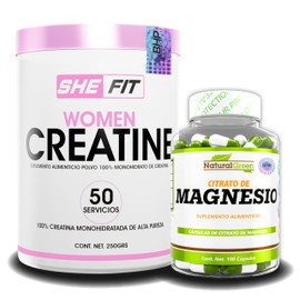 BHP NUTRITION- Women creatine, creatina monohidratada 100 pura, creatina para mujer (WOMEN CREATINE  MAGNESIO 100CAPS)                                