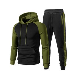 AoShuang Men's Tracksuit Set 2 Piece Sweatsuits Casual Hoodie Men's Athletic Sports Long Sleeve Pullover Jogging Suit Set