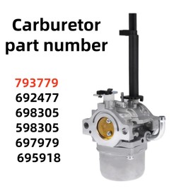 793779 Carburetor Fits for Briggs Stratton 1450 Series Engine, Replacement for Craftsman Nikki Carb Tune Up Kit with Gasket, 793778 692477 698305 598305 697979 695918