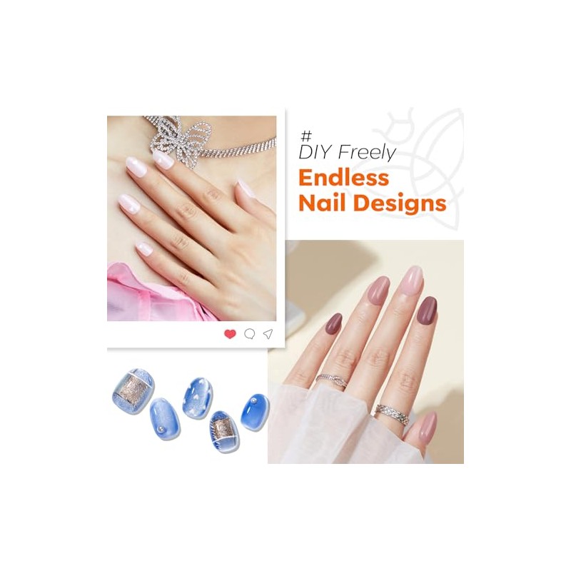 modelones Puntas de uñas de gel ovaladas extracortas, 360 uñas