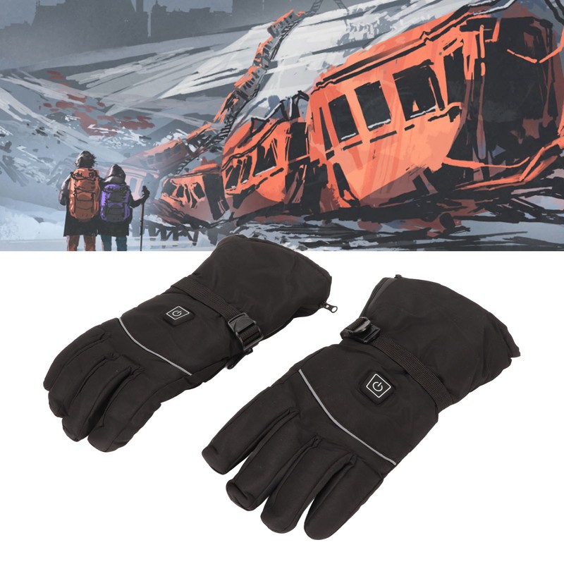 Electric Heated Gloves 3 Temperature Gears Windproof Double Side Heating
