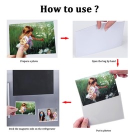 Magnetic Photo Frames for Refrigerator, 15 Pcs, 10 x 15 cm, No Scratch Fridge Magnets (15, White)