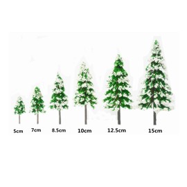 12pcs 1.97-5.9 Inch Green Scenery Landscape Model Cedar Trees Mini Snow Pine Model Trees Train Scenery Landscape Pine Miniature Diorama Trees Mixed Model for Road Architecture Building DIY Décor