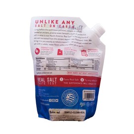 Redmond Real Sea Salt - Natural Unrefined Organic Gluten Free Kosher, 16 Ounce Pouch (6 Pack)