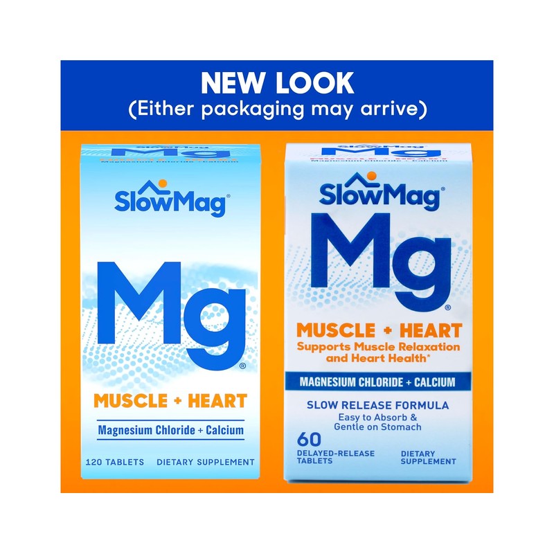 Slow Mag Magnesium Chloride and Calcium, 60 Tablets each (Value