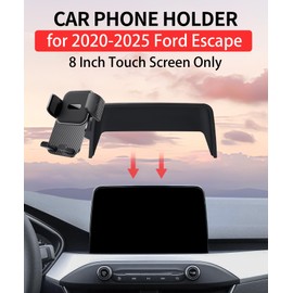 LAUFITMT Car Phone Holder for Ford Escape 2020-2025 Accessories 8 Inch Screen Fixed Clip Adjustable 360 Degree Rotation Cell Phone Mount Hands Free