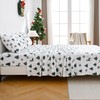 Viviland Plush Christmas Holiday Micro Fleece Queen Bed Sheet Set,