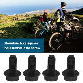 5pcs M8x18mm Black Crank Arm Bolts - Suitable for Mountain and Road Bikes, Ideal for Crankset and Bottom Bracket Repairs