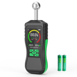 Kereinpo Spherical Inductive Moisture Meter, Non-Destructive Moisture Detector in Drywall, Wood, Masonry, Backlit LCD Display and Alarm Moisture Reader Tester, Detects up to 20-40mm