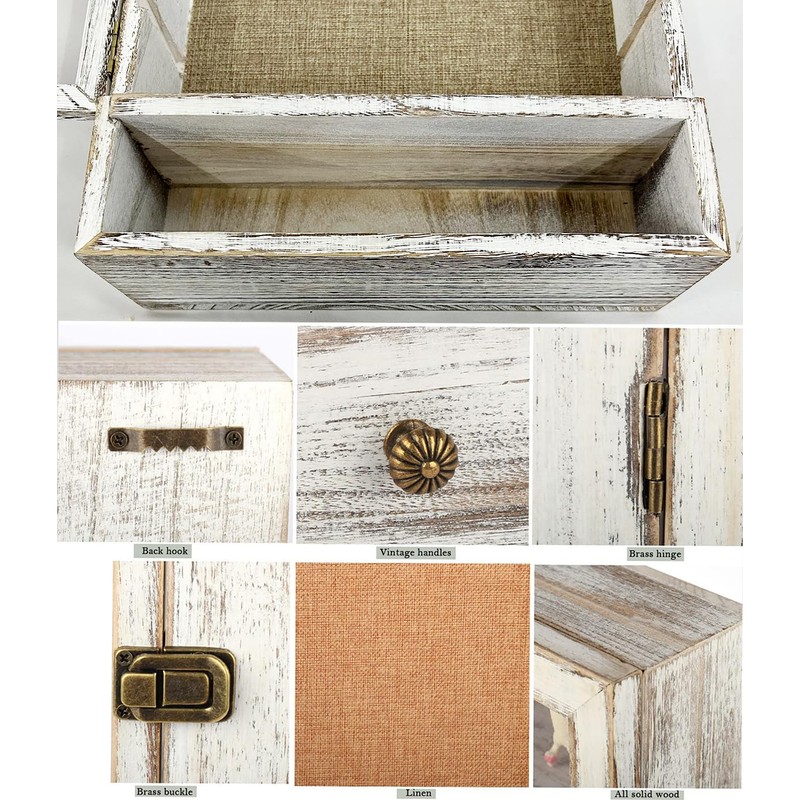 LITAITAI Deep Shadow Box Frame 12x17 with Shelves and Linen