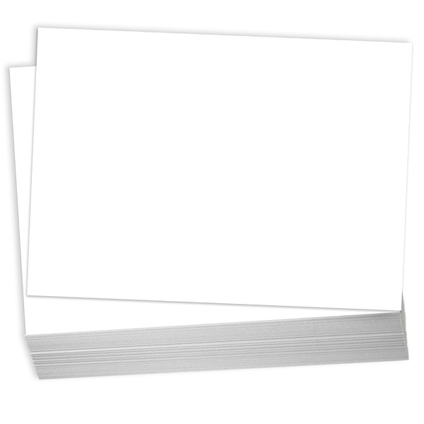 Hamilco Blank Cards 5x7 White Cardstock Paper 100 lb Cover Card Stock 100 Pack (100 Cards)