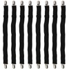 Caishun 8PCS 14-25 Inch Black Sheet Holder Sheet Corner Strap