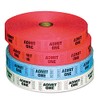 PM Company 59001 Admit-One Ticket Multi-Pack, 4 Rolls, 2 Red,