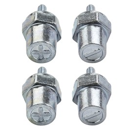 Ampper M6 Thread Male Zinc Battery Terminal Post Adapter M6 Battery Charging Post Terminals for Extension, Pack of 4